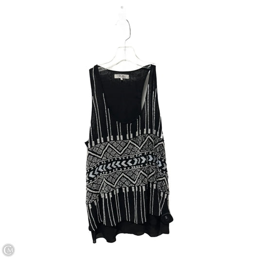 Top Sleeveless By Parker In Black & White, Size: M