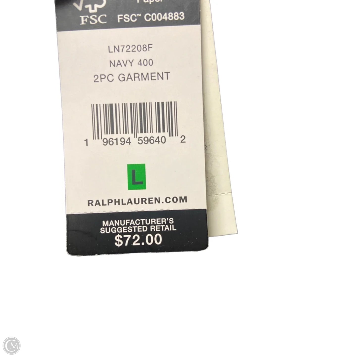 Pajamas 2pc By Ralph Lauren In Navy, Size: L