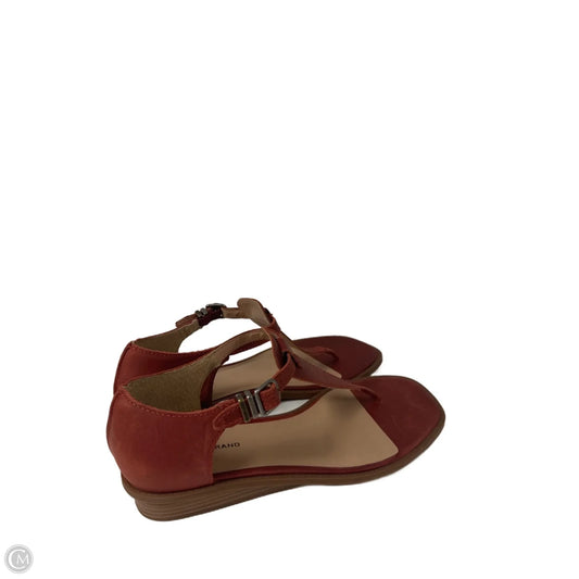 Sandals Flats By Lucky Brand In Red, Size: 9.5