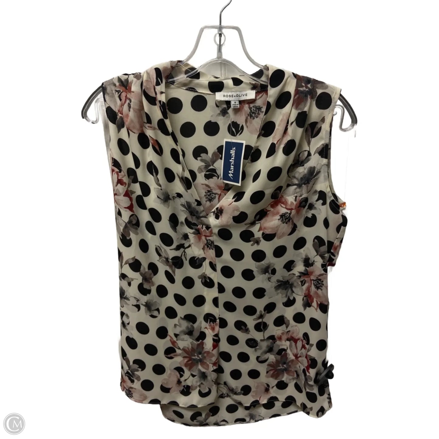Top Sleeveless Basic By Rose And Olive In Polkadot Pattern, Size: S