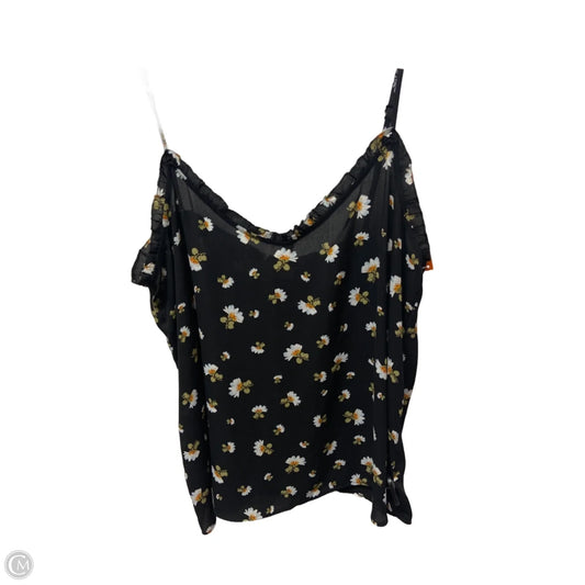 Top Sleeveless By Loft In Floral Print, Size: M