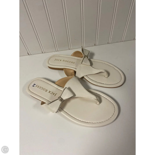 Sandals Flip Flops By Jack Rogers In Cream, Size: 8.5