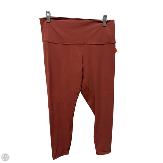 Athletic Leggings By Lululemon In Pink, Size: L