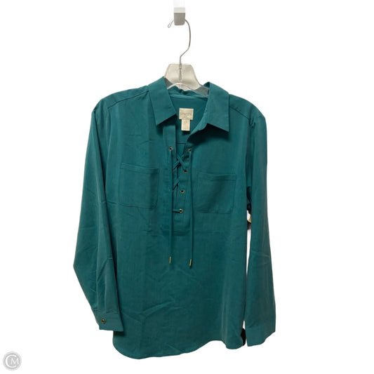 Top Long Sleeve By Chicos In Green, Size: S