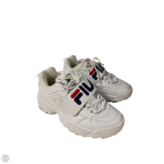 Shoes Athletic By Fila In White, Size: 7.5