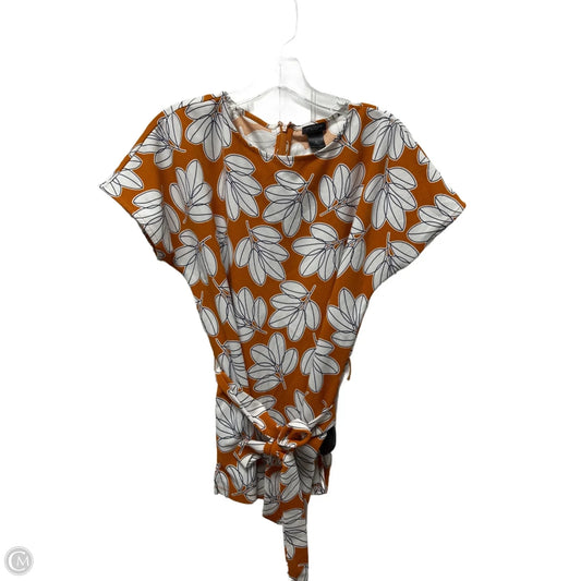 Top Short Sleeve By Ann Taylor In Orange, Size: M