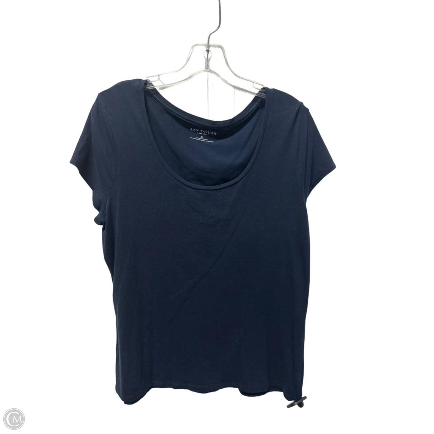 Top Short Sleeve Basic By Ann Taylor In Blue, Size: Xl