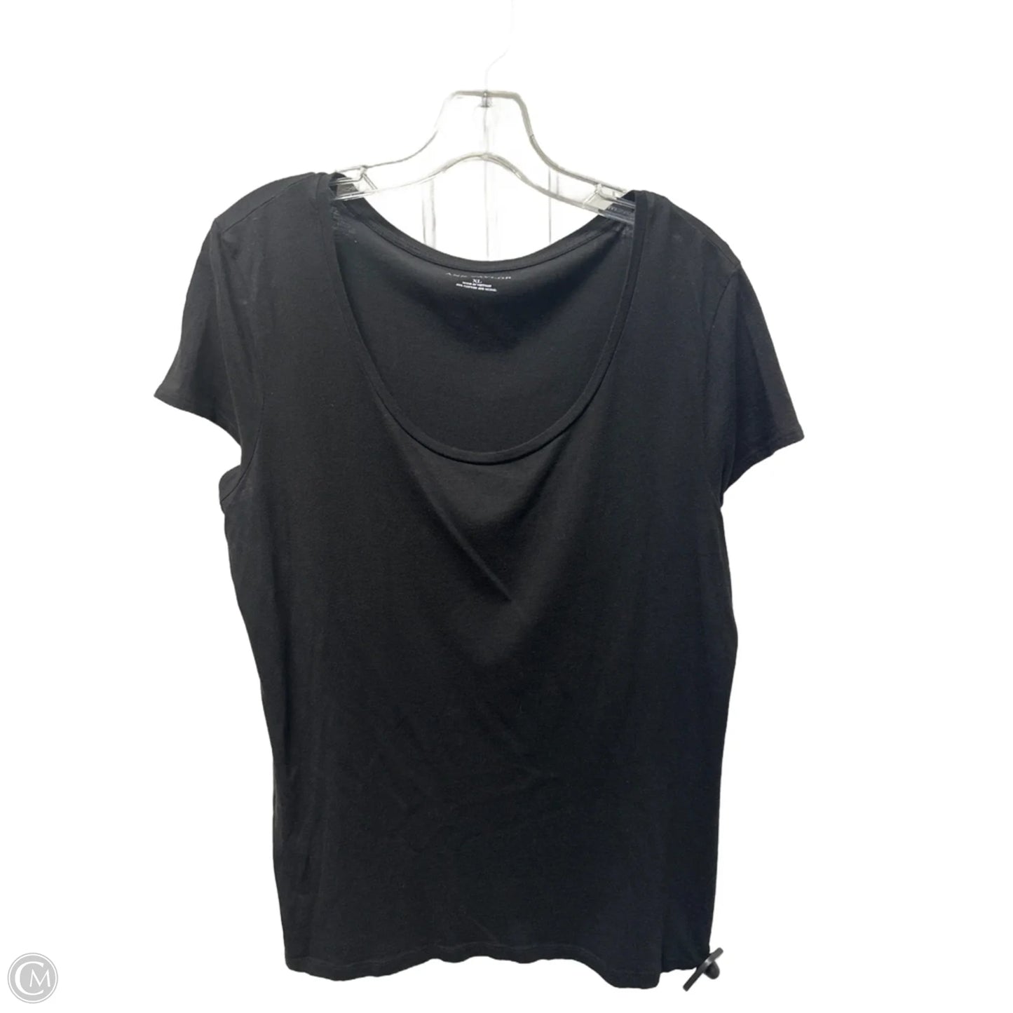 Top Short Sleeve Basic By Ann Taylor In Black, Size: Xl