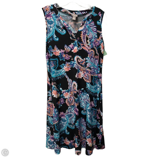 Dress Casual Short By Chicos In Black & Pink, Size: S