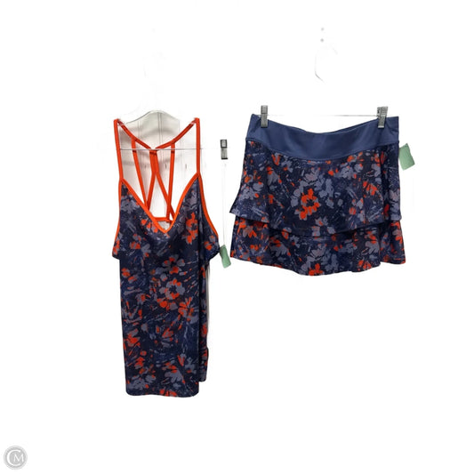 Skirt Set 2pc By Clothes Mentor In Blue & Orange, Size: M