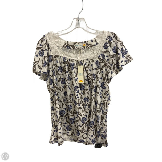 Top Short Sleeve By C And C In White, Size: M