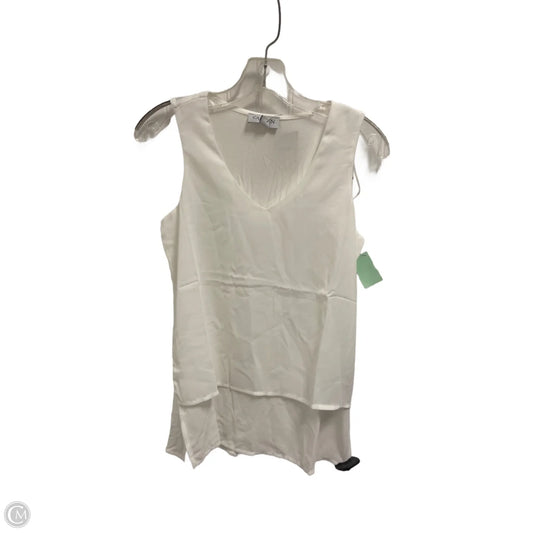 Top Sleeveless Basic By Carmen By Carmen Marc Valvo In White, Size: Xs