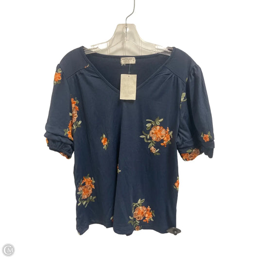 Top Short Sleeve By Clothes Mentor In Blue, Size: L