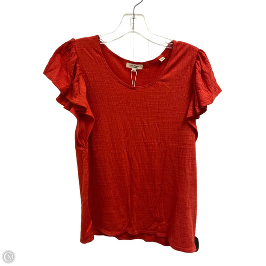 Top Short Sleeve By Max Studio In Red, Size: S