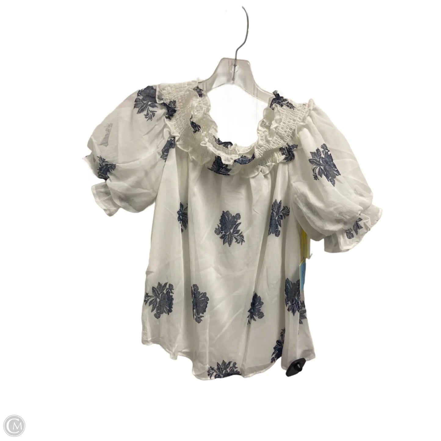 Top Short Sleeve By Cece In White, Size: S