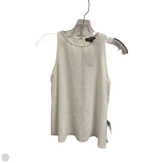 Top Sleeveless Basic By Express In White, Size: Xs