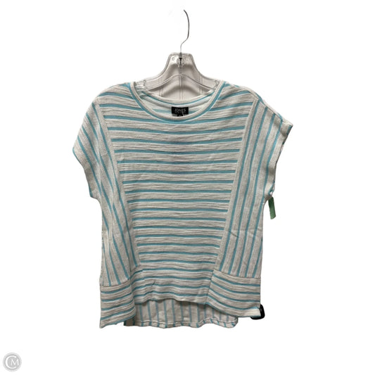Top Short Sleeve Basic By Jones New York In Striped Pattern, Size: S