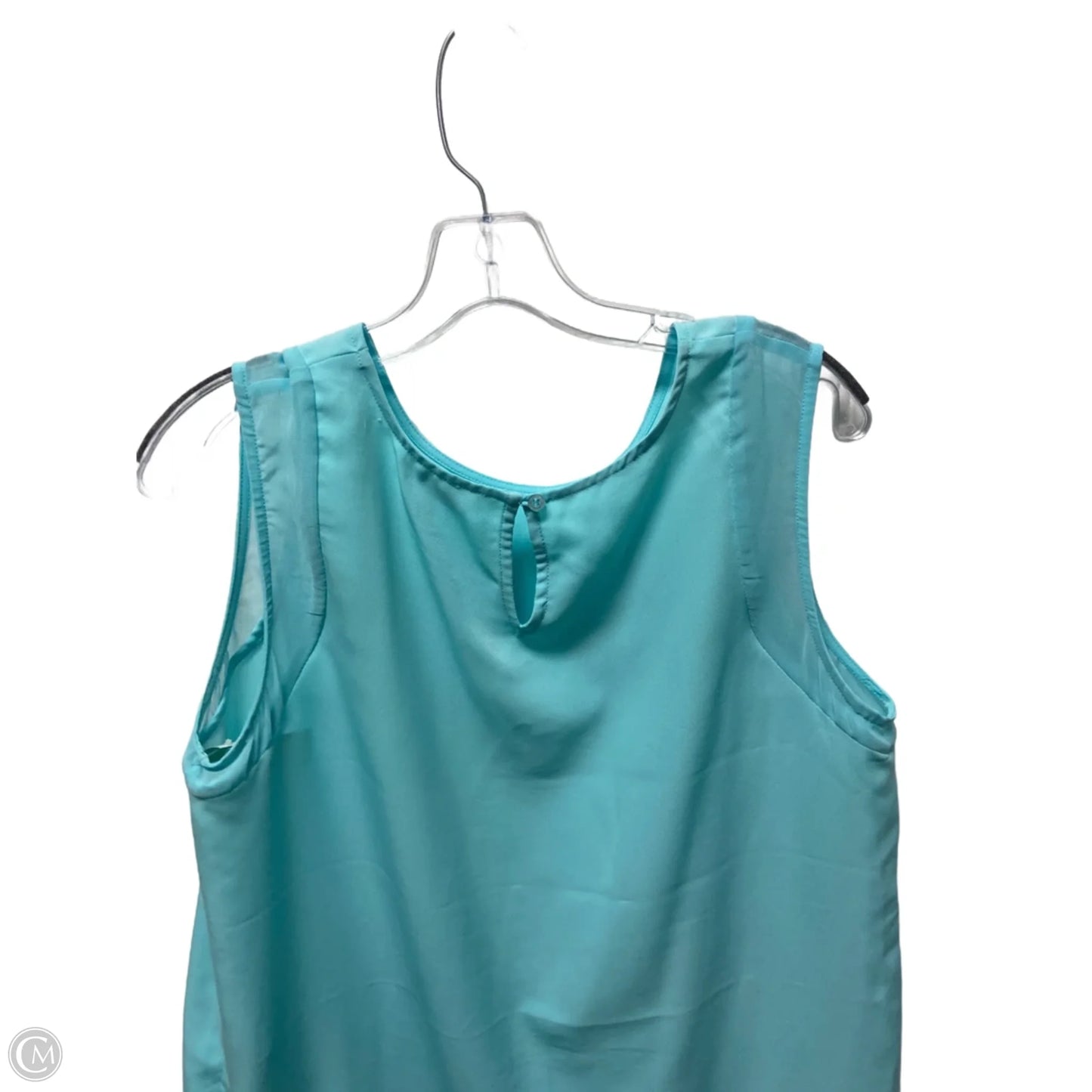 Top Sleeveless Basic By Calvin Klein In Aqua, Size: M