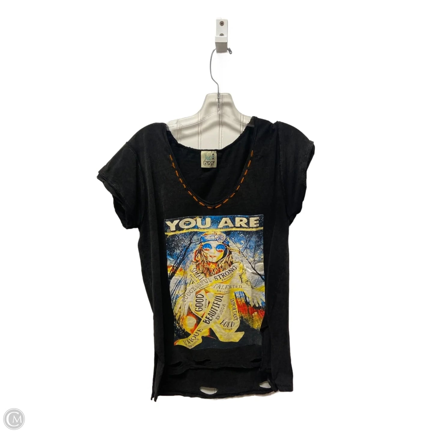 Top Short Sleeve Basic By Clothes Mentor In Black, Size: S