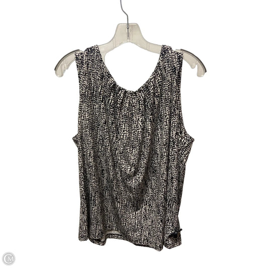 Top Sleeveless Basic By Calvin Klein In Black & White, Size: 2x
