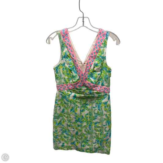 Dress Designer By Lilly Pulitzer In Green & Pink, Size: Xs