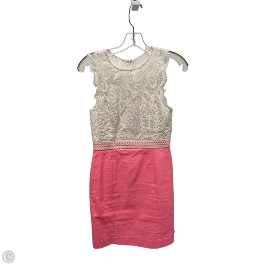 Dress Designer By Lilly Pulitzer In Pink & White, Size: Xs