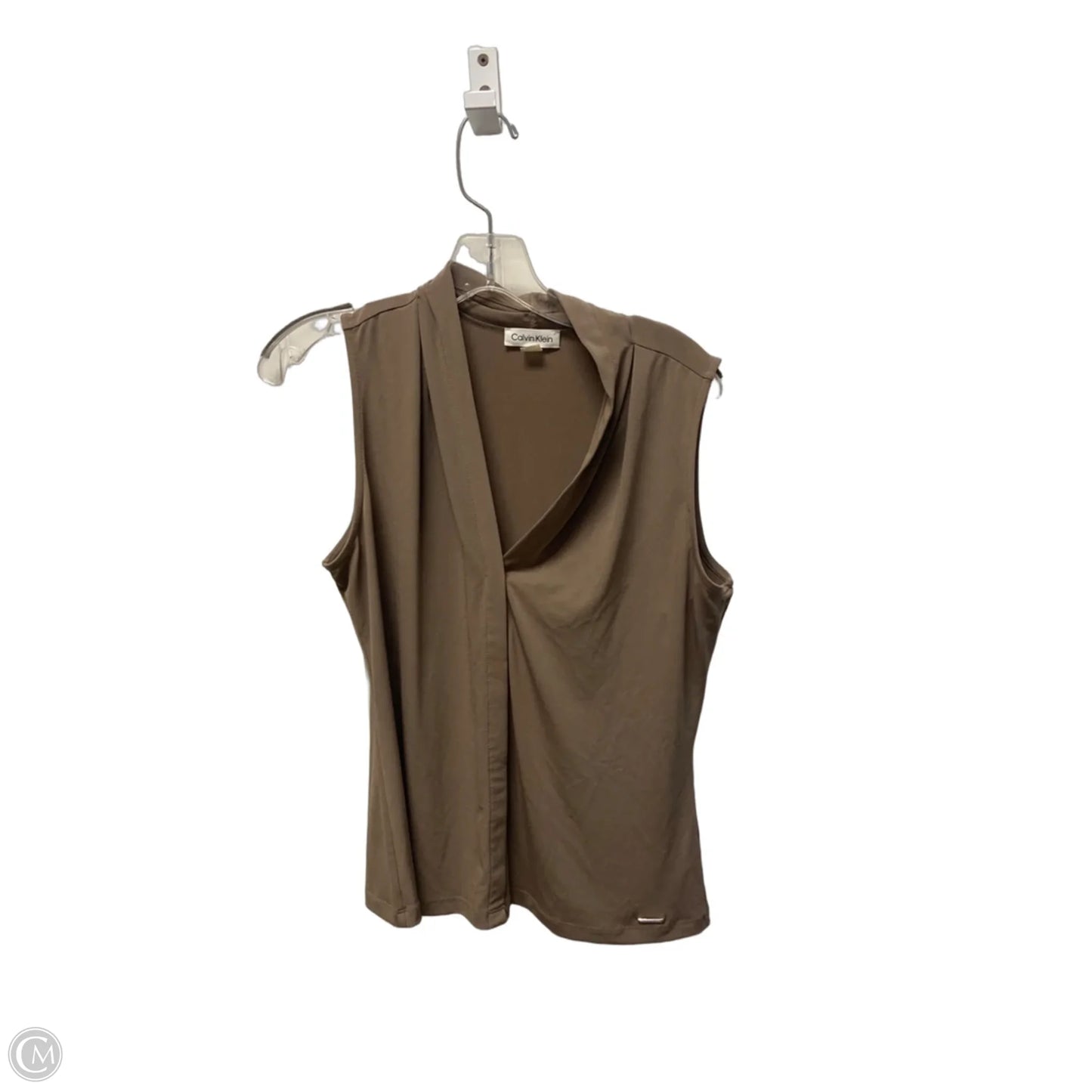 Top Sleeveless Basic By Calvin Klein In Brown, Size: M