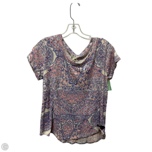 Top Short Sleeve By Lucky Brand In Multi-colored, Size: L