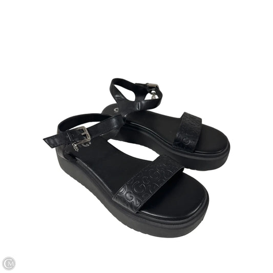 Sandals Heels Platform By Clothes Mentor In Black, Size: 9.5