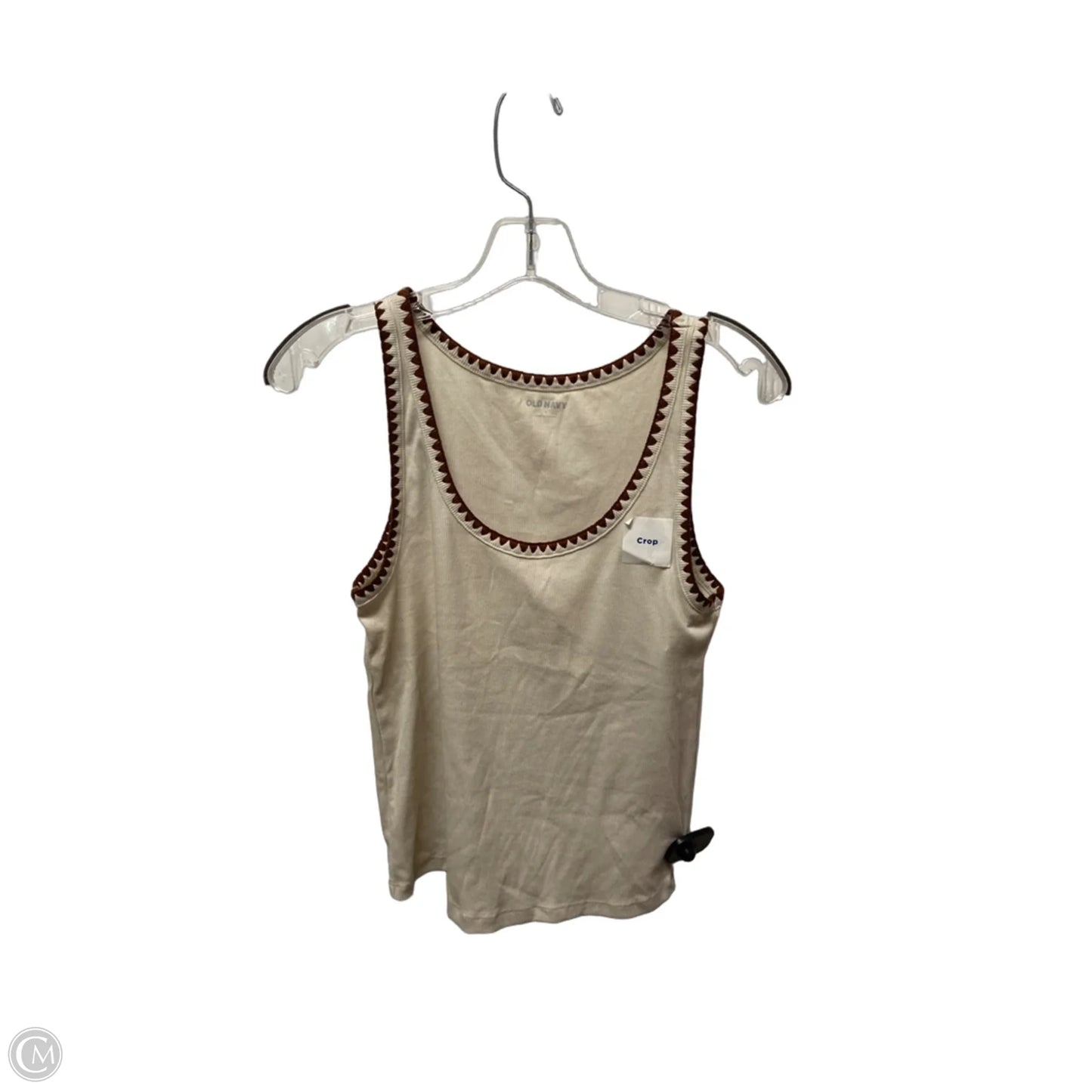 Top Sleeveless Basic By Old Navy In Beige, Size: L