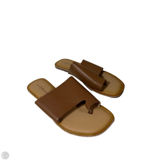 Sandals Flats By Lucky Brand In Tan, Size: 8.5