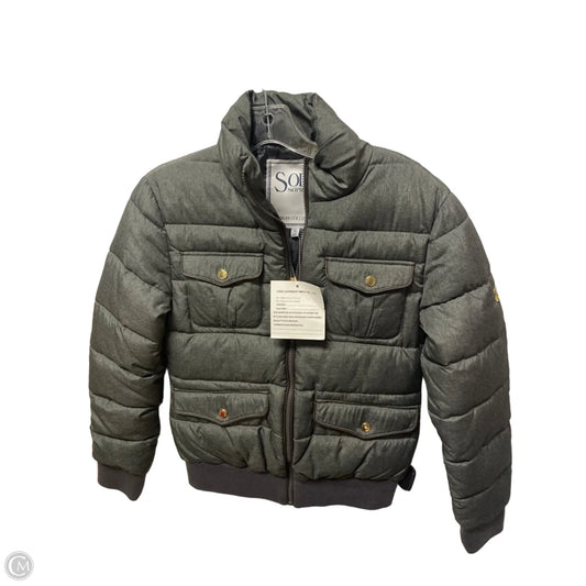 Jacket Puffer & Quilted By Cmb In Grey, Size: S