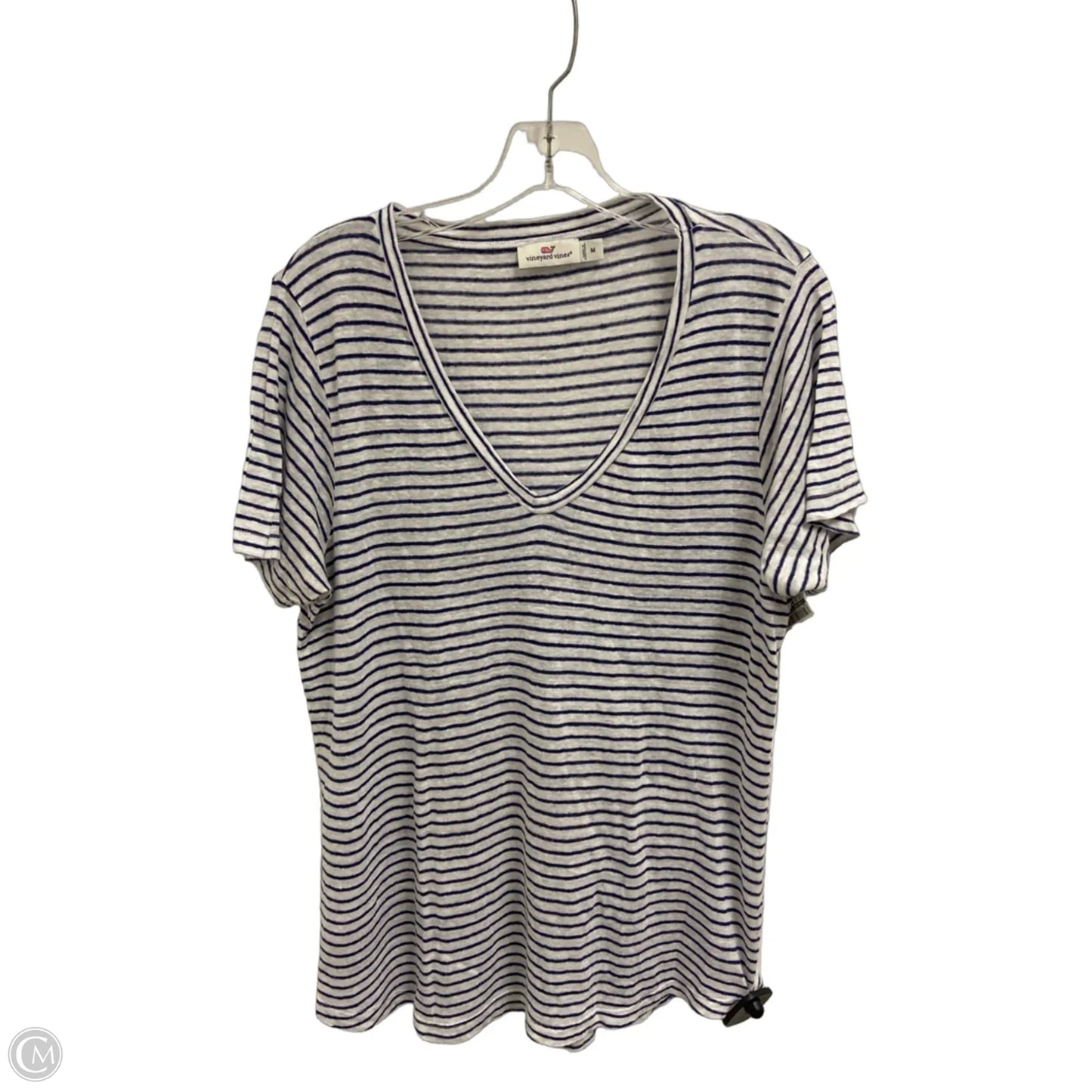 Top Short Sleeve Basic By Vineyard Vines In Striped Pattern, Size: M