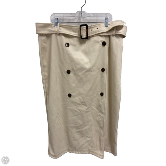 Skirt Midi By Skies Are Blue In Beige, Size: 22