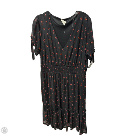 Dress Casual Midi By Ember In Black & Red, Size: 2x