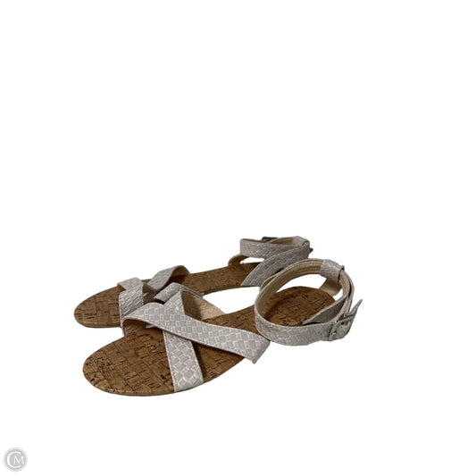 Sandals Flats By West Loop In Taupe, Size: 7.5