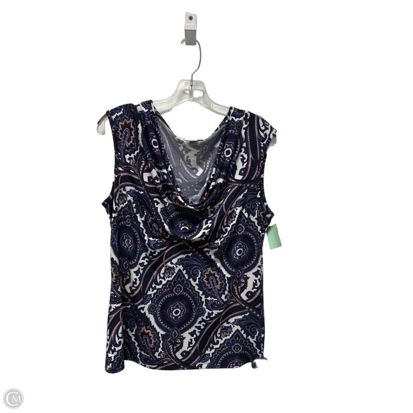 Top Sleeveless By Michael By Michael Kors In Blue & White, Size: L