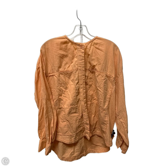 Top Long Sleeve By Free People In Orange, Size: M