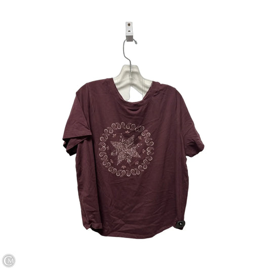 Top Short Sleeve By Sonoma In Purple, Size: 1x