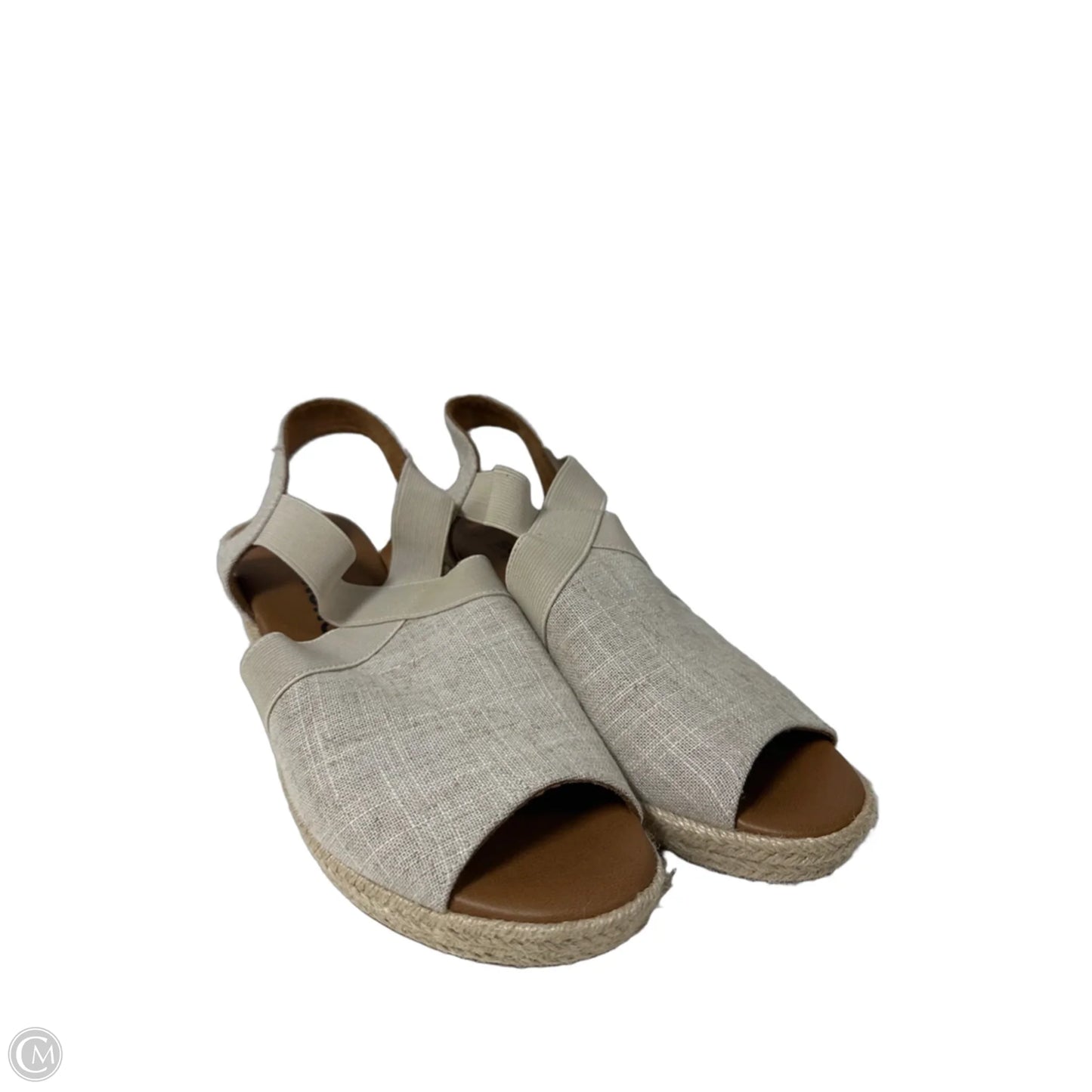 Sandals Heels Wedge By Sonoma In Beige, Size: 8.5