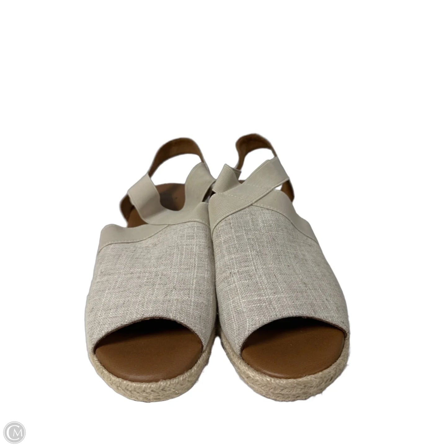 Sandals Heels Wedge By Sonoma In Beige, Size: 8.5