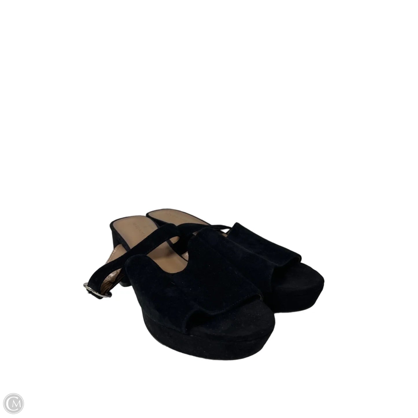 Sandals Heels Block By Aerosoles In Black, Size: 10