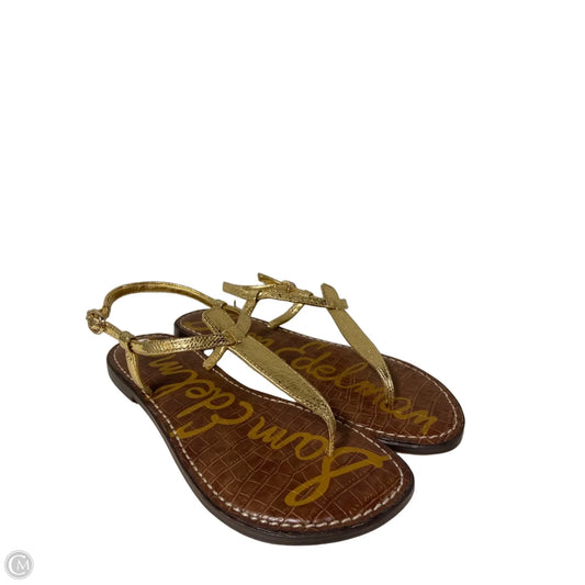Sandals Flats By Sam Edelman In Gold, Size: 7.5