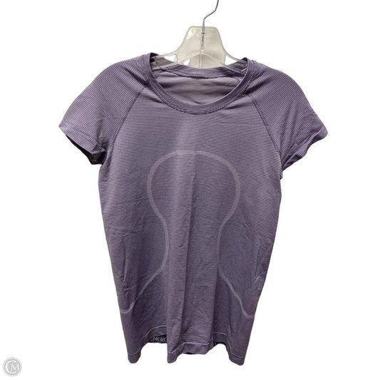 Athletic Top Short Sleeve By Lululemon In Purple, Size: M