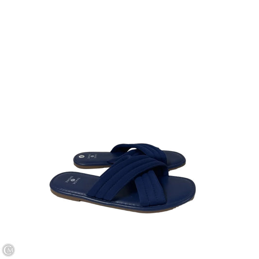 Sandals Flats By Shade & Shore In Blue, Size: 8