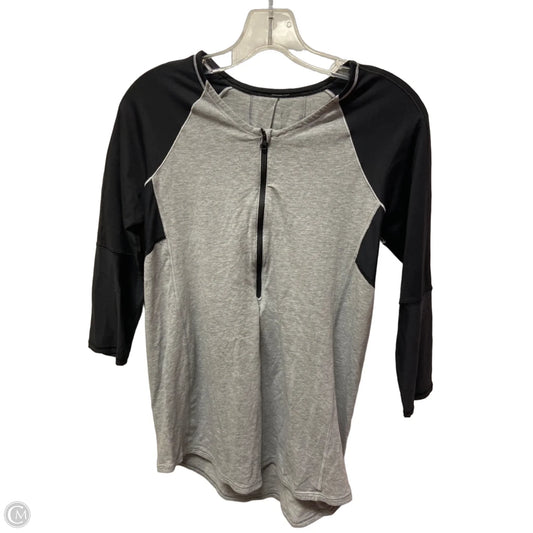 Athletic Sweatshirt Crewneck By Lululemon In Black & Grey, Size: S