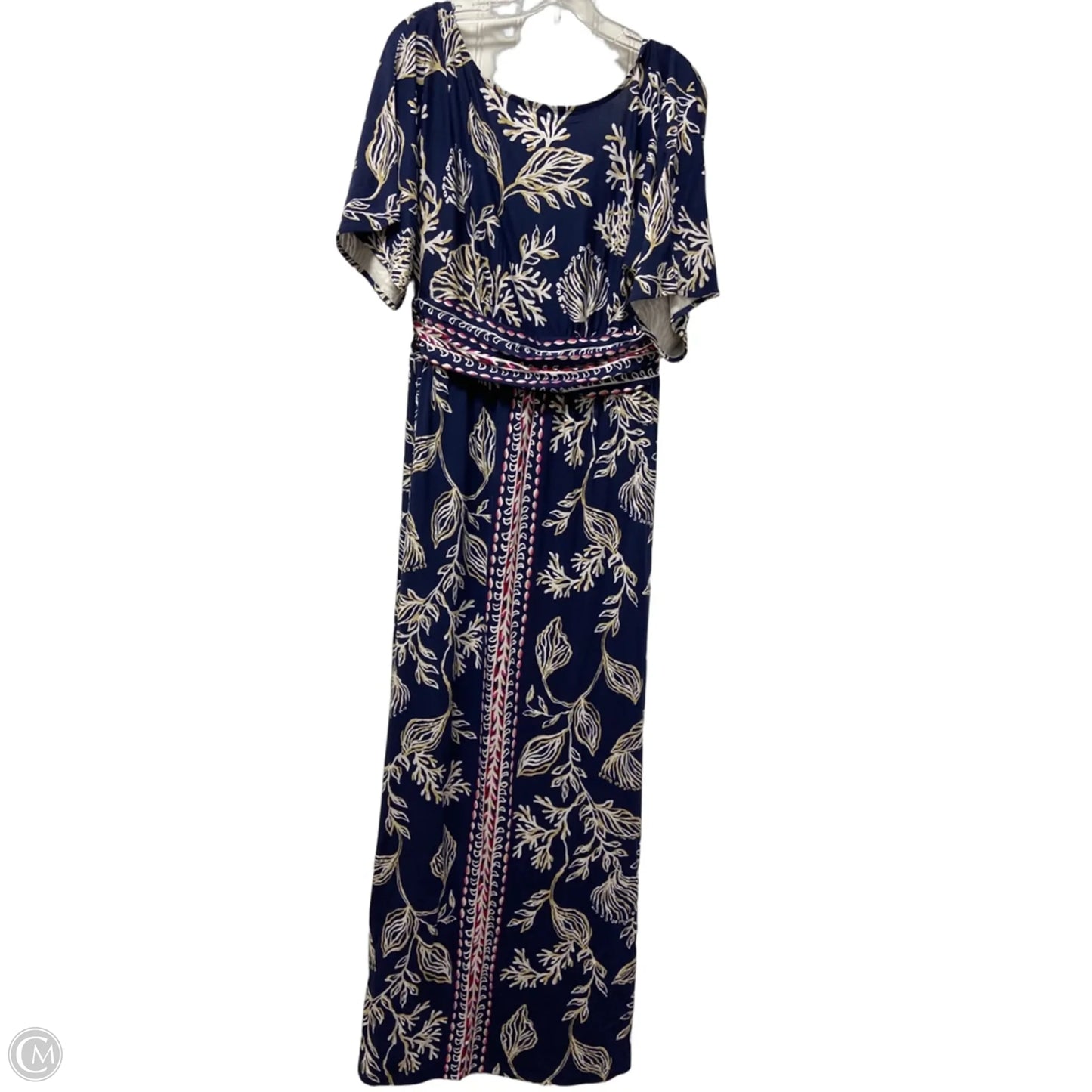 Dress Designer By Lilly Pulitzer In Blue & White, Size: L