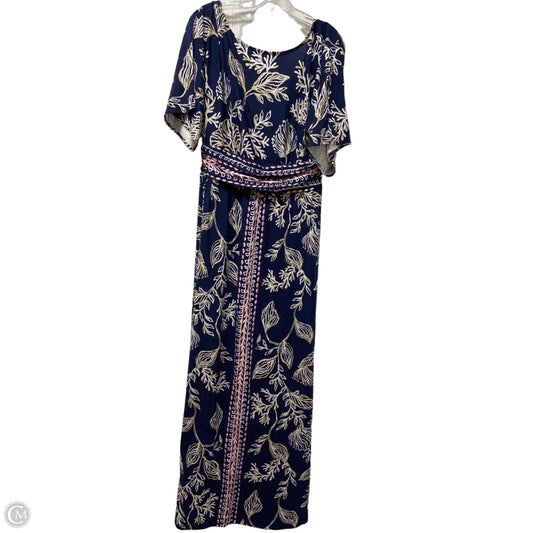 Dress Designer By Lilly Pulitzer In Blue & White, Size: L