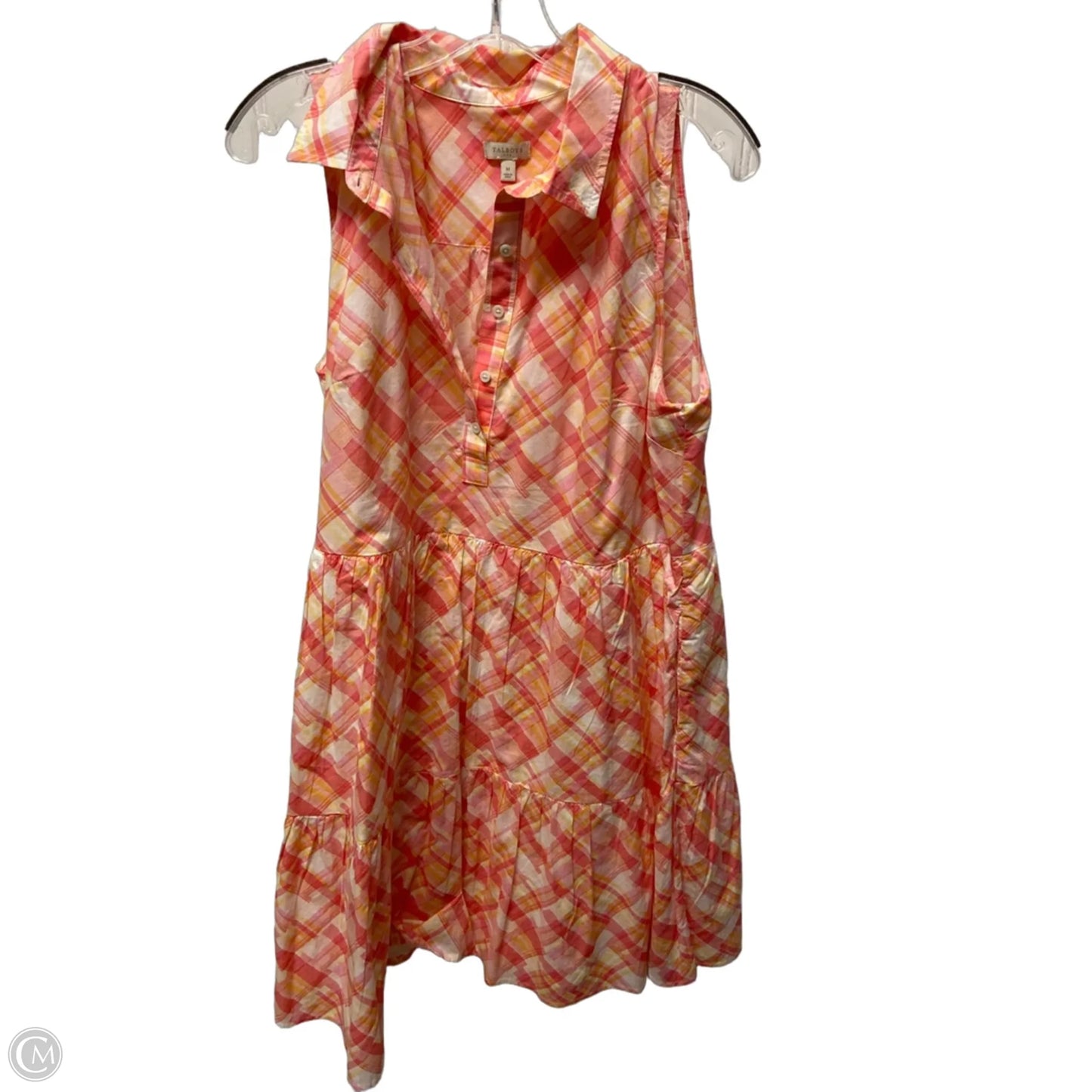 Dress Casual Short By Talbots In Orange & Pink, Size: M