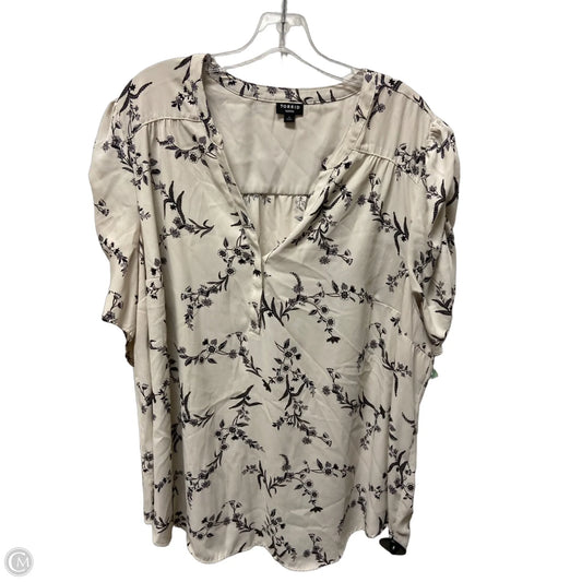 Top Short Sleeve Basic By Torrid In Black & Cream, Size: 4x